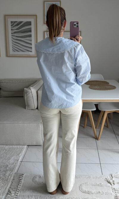 Jean flare écru