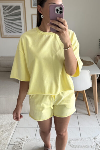 Ensemble comfy jaune citron
