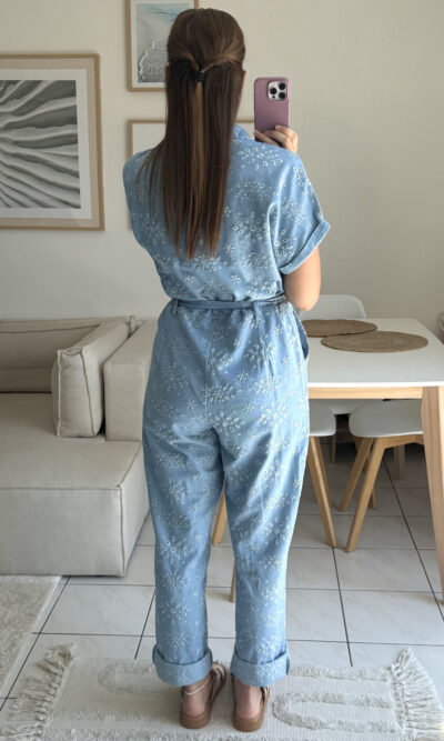 Combi-pantalon casual en denim léger