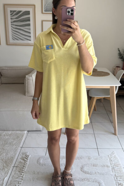 Robe jaune éponge Dolce Vita