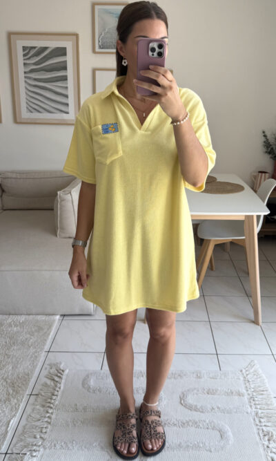 Robe jaune éponge Dolce Vita