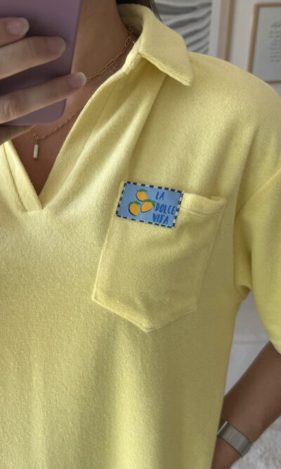Robe jaune éponge Dolce Vita