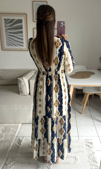Robe élégante bohème couleurs automnales