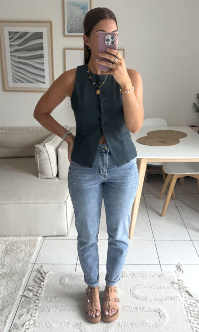 Jean bleu clair mom