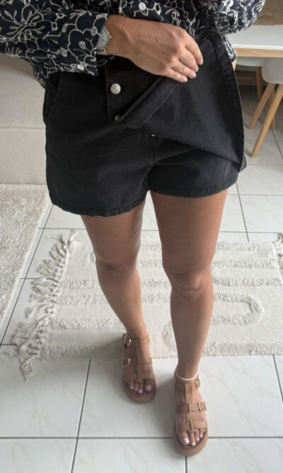 Jupe-short en jean noir
