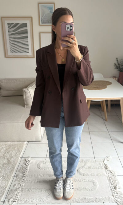 Veste blazer marron chocolat