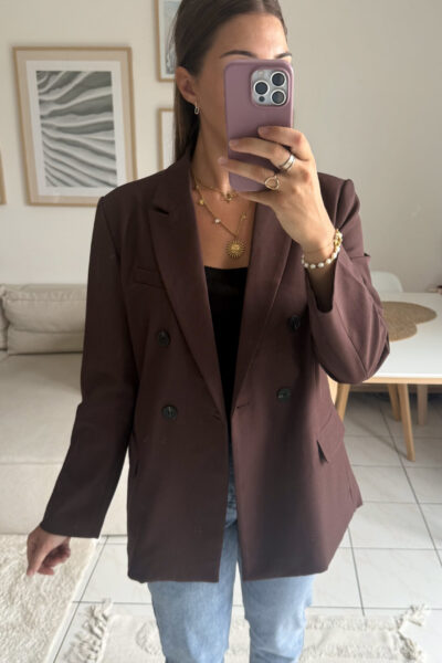Veste blazer marron chocolat