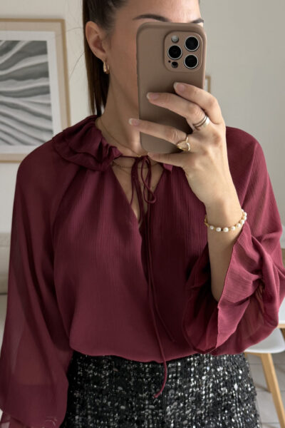 Blouse voile burgundy