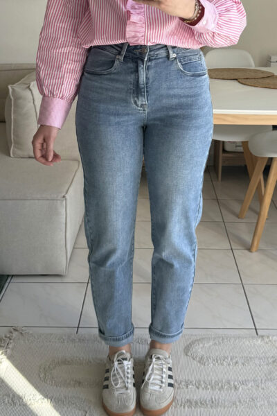 Jean mom bleu moyen
