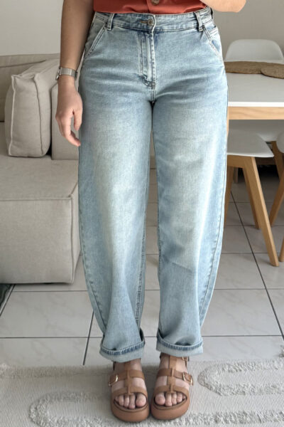 Jean ballon bleu clair