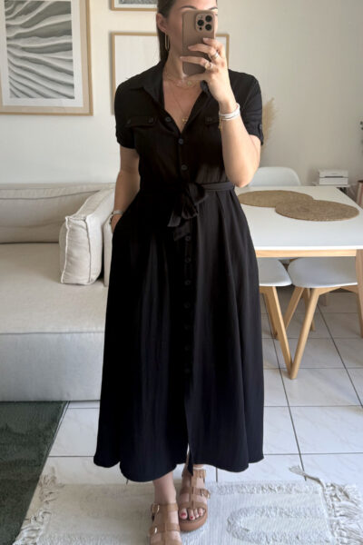Robe longue et fluide noire
