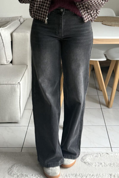 Jean dad fit gris foncé