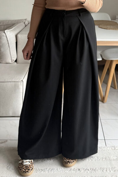 Pantalon portefeuille ample noir